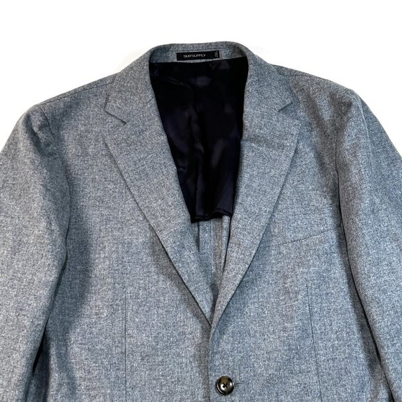 Suitsupply Havana Patch Light Blue Blazer Mens 40R Slim 50 Italy Wool Jacket - Picture 9 of 10